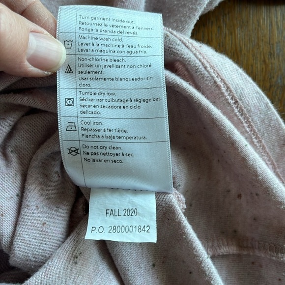 Carhartt Relaxed Fit V-neck Knit Shirt Light Pink With Gray Size M Long Sleeves - Picture 10 of 11